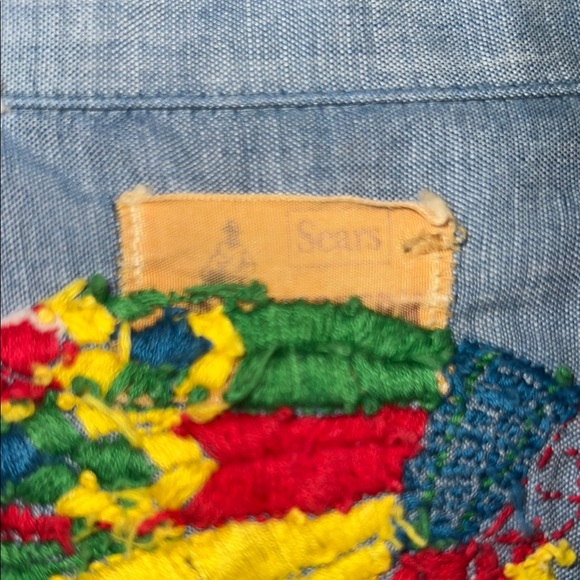 Rare 70’s Vintage Embroidered Blue Western Shirt - Picture 2 of 9